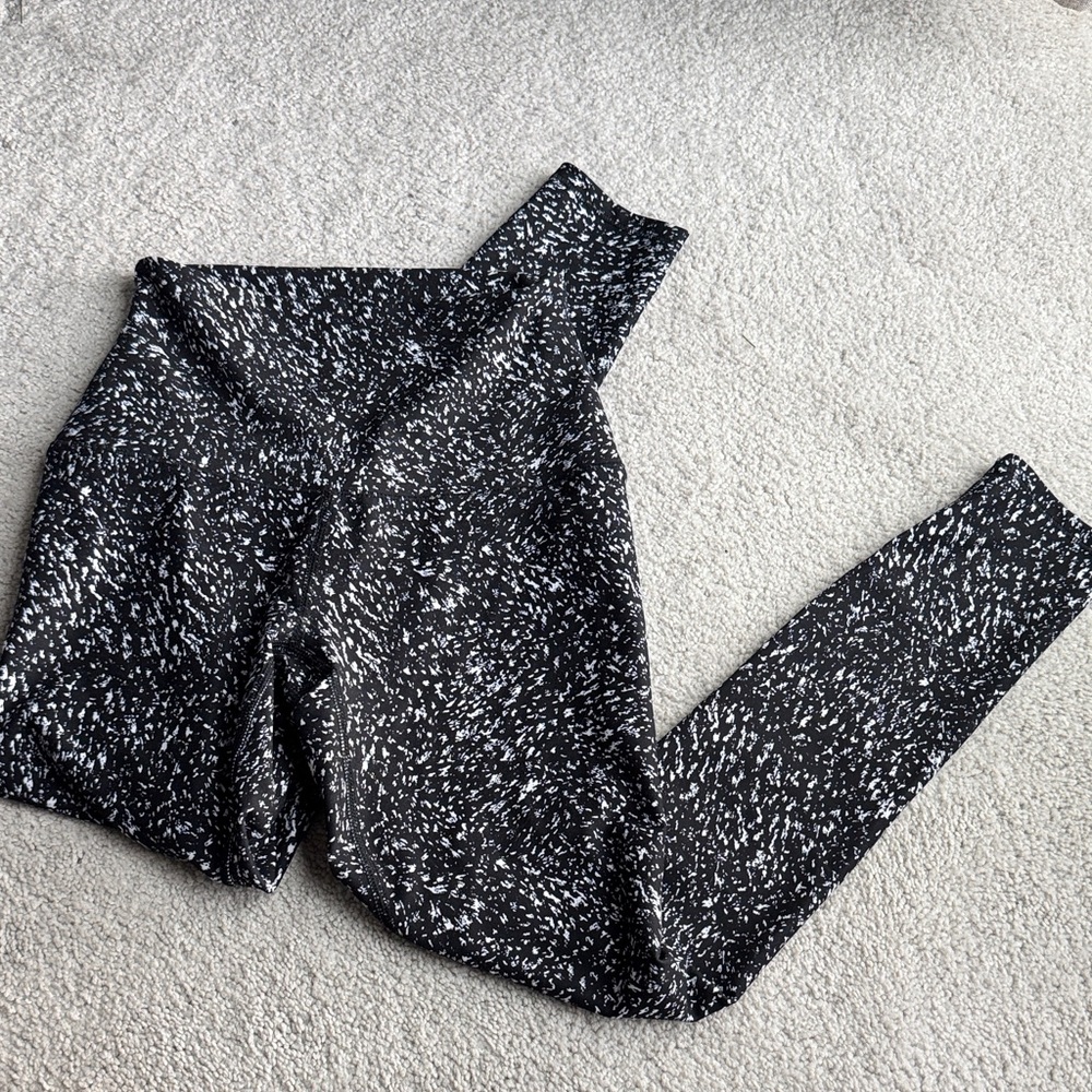RBX Black & White Speckled High-Waist Leggings